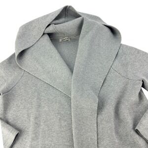 XIKOI Wool Women Long Draped Hooded Thick Cardigan Sweater Staple MINIMALIST